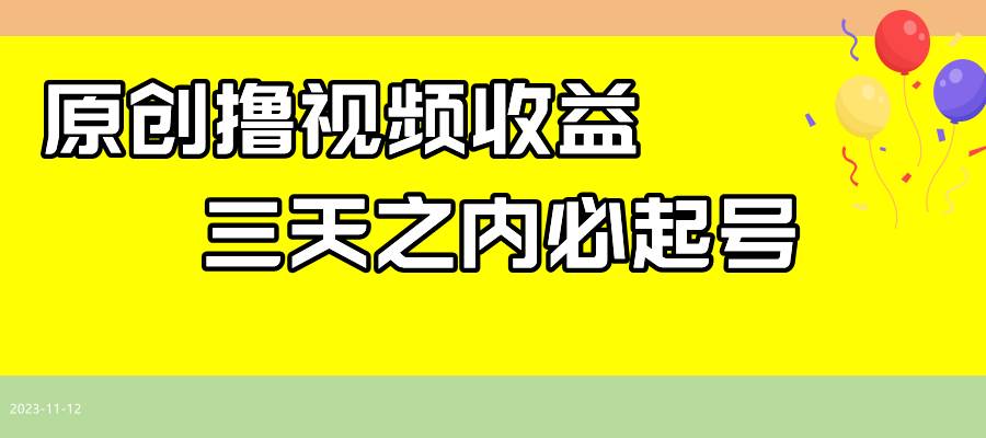 最新撸视频收益玩法，一天轻松200+-小白项目网