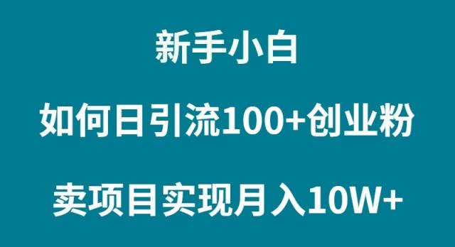 小白小白如何通过卖项目实现月入10W+-小白项目网