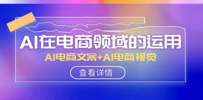 AI-在电商领域的运用线上课，AI电商文案+AI电商视觉（14节课）-小白项目网