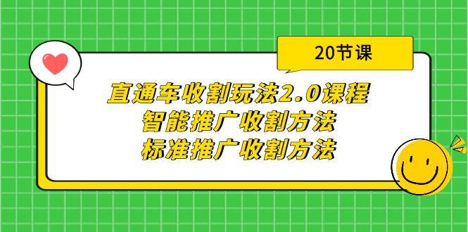 直通车收割玩法2.0课程：智能推广收割方法+标准推广收割方法（20节课）-小白项目网