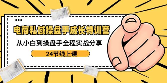 电商私域-操盘手成长特训营：从小白到操盘手全程实战分享-24节线上课-小白项目网