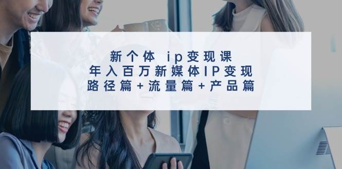 新个体 ip变现课，年入百万新媒体IP变现，路径篇+流量篇+产品篇-小白项目网