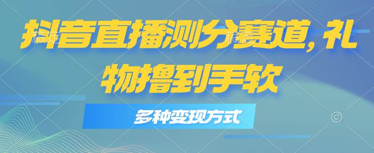 抖音直播测分赛道，多种变现方式，轻松日入1000+-小白项目网