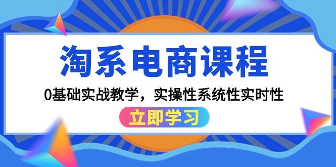 淘系电商课程，0基础实战教学，实操性系统性实时性（15节课）-小白项目网