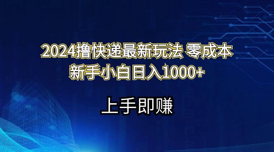 2024撸快递最新玩法零成本小白小白日入1000+-小白项目网