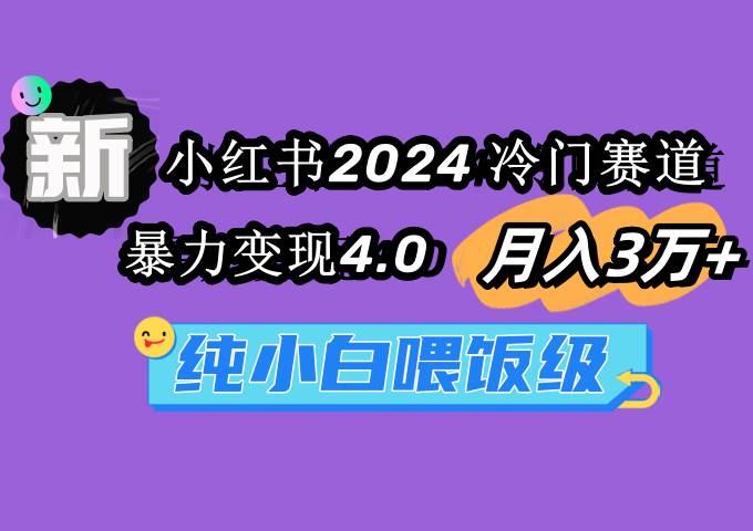 小红书2024冷门赛道 月入3万+ 暴力变现4.0 纯小白喂饭级-小白项目网