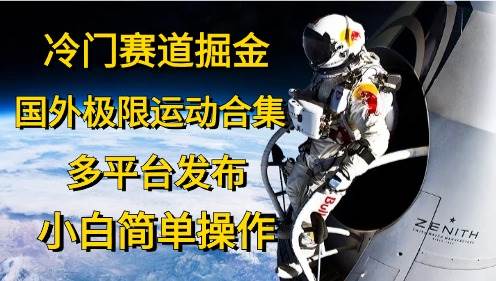 冷门赛道掘金，国外极限运动视频合集，多平台发布，小白简单操作-小白项目网