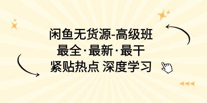 闲鱼无货源-高级班，最全·最新·最干，紧贴热点 深度学习（17节课）-小白项目网