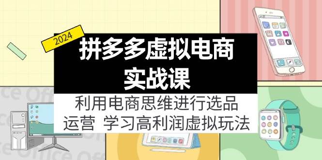 拼多多虚拟电商实战课：利用电商思维进行选品+运营，学习高利润虚拟玩法-小白项目网