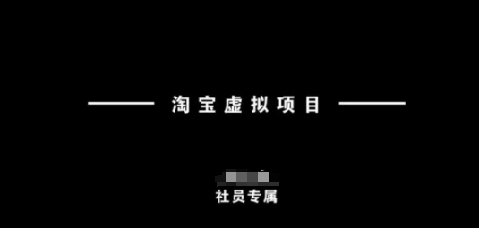 淘宝虚拟项目，从理论到实操，新手也能快速上手-小白项目网