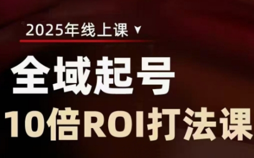 2025全域起号10倍ROI打法课，助你提升直播间的投资回报率-小白项目网