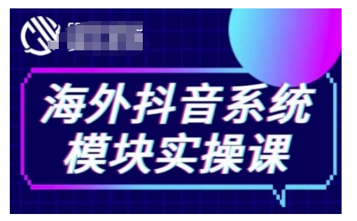 海外抖音Tiktok系统模块实操课，TK短视频带货，TK直播带货，TK小店端实操等 - 小白项目网-小白项目网