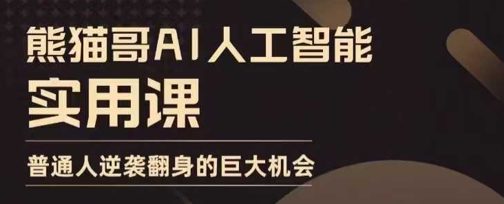 AI人工智能实用课，实在实用实战，普通人逆袭翻身的巨大机会 - 小白项目网-小白项目网