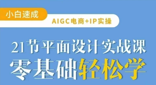 AIGC电商必备实操21节平面设计实战课，教你玩转AI-小白项目网