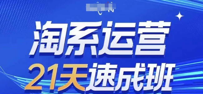 淘系运营21天速成班(更新25年2月)，0基础轻松搞定淘系运营，不做假把式-小白项目网