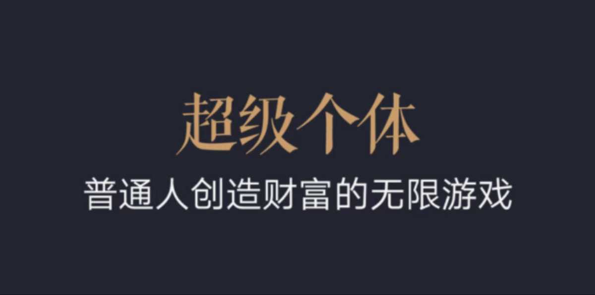 超级个体：2024-2025翻盘指南，普通人创造财富的无限游戏-啦啦收录网