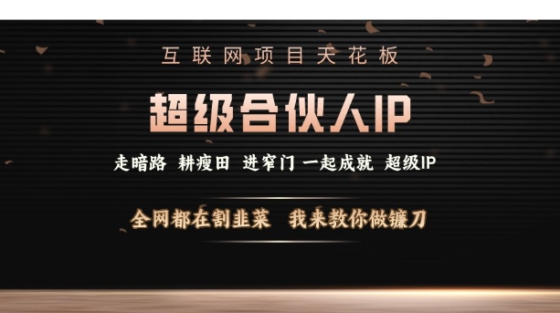 互联网项目天花板，超级合伙人IP，全网都在割韭菜，我来教你做镰刀【仅揭秘】-啦啦收录网